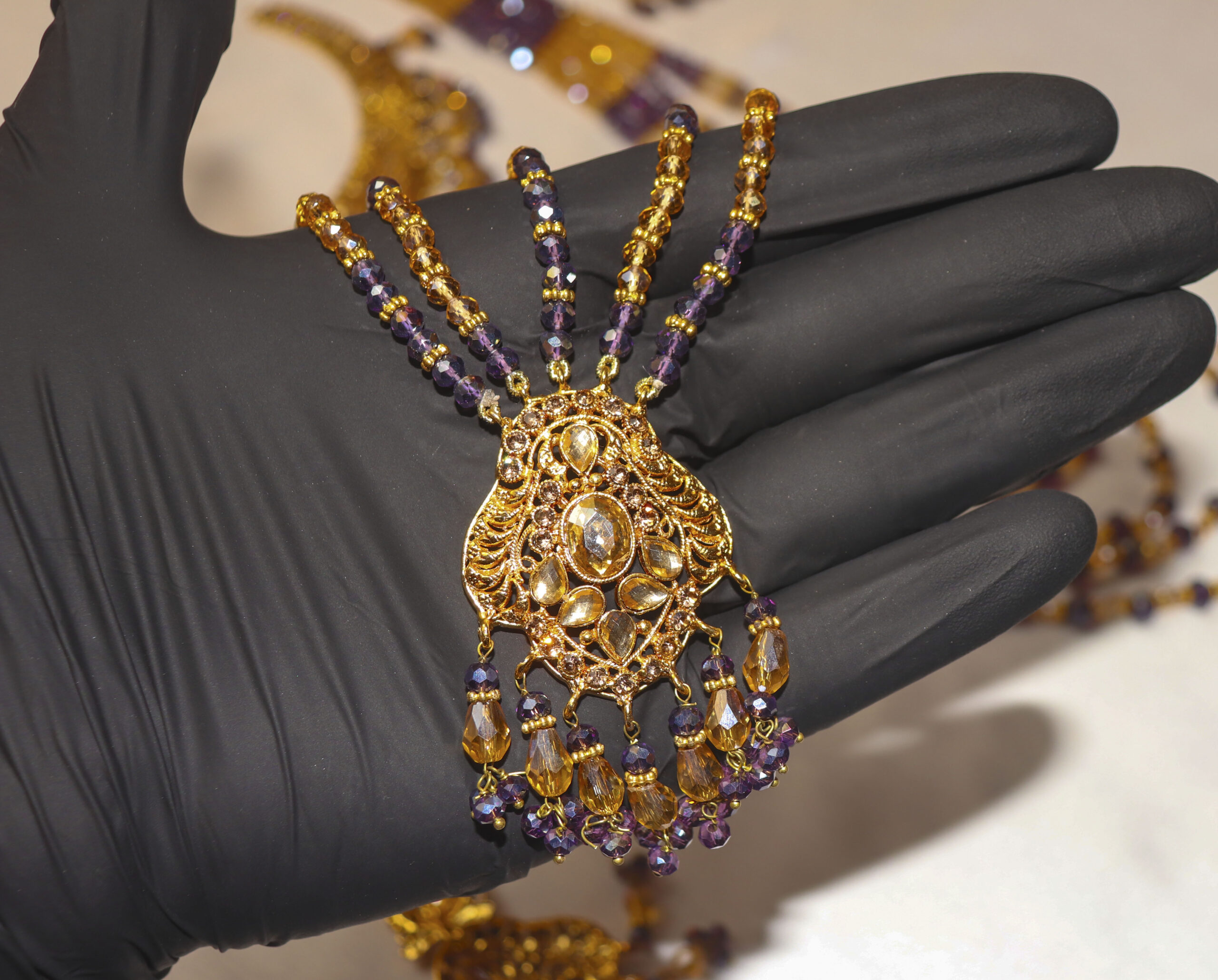 Traditional Gold and Bead Jewelry Set