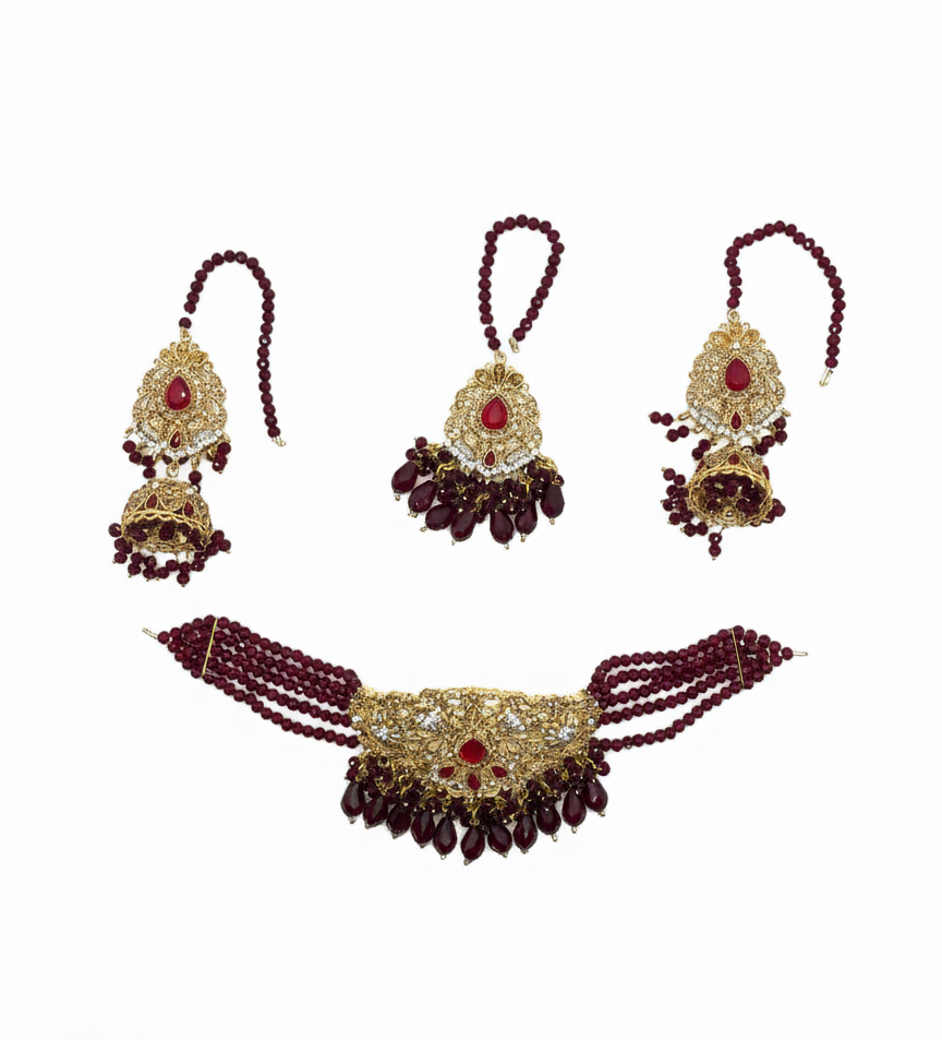 RED CHOKAR SET